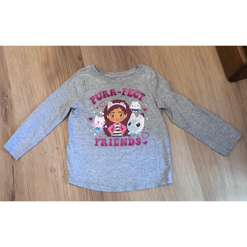 Jumping Beans Gabbys Dollhouse Purr-fect Friends Gray Graphic Tee Shirt 24M